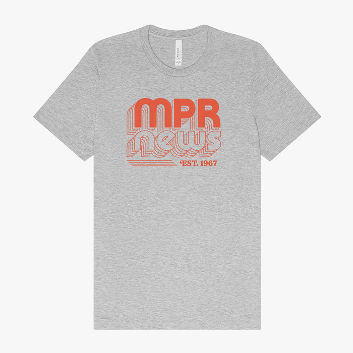 MPR News Retro T-shirt - Heather Grey