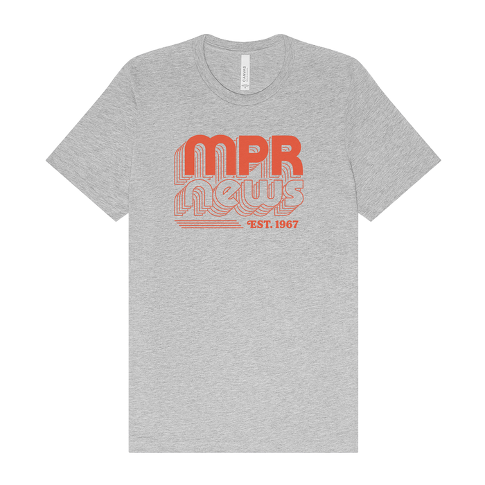 MPR News Retro T-shirt - Heather Grey