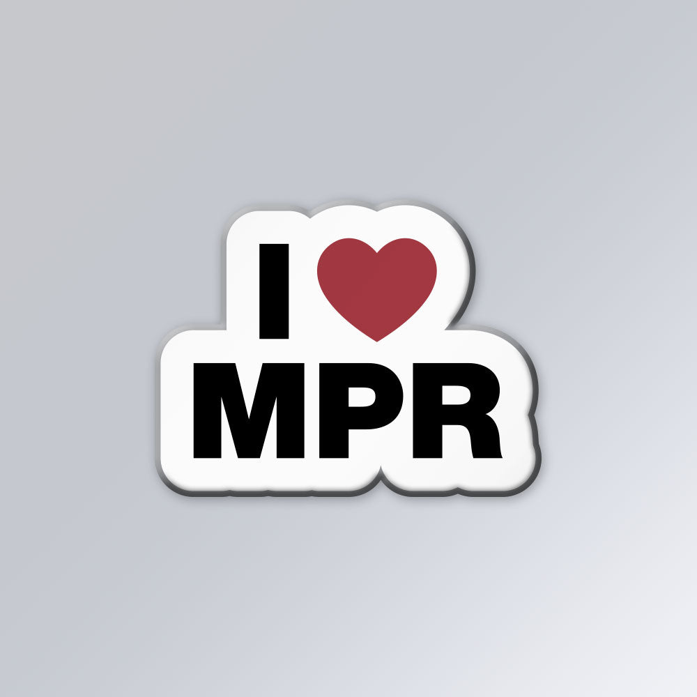 I Heart MPR Enamel Pin