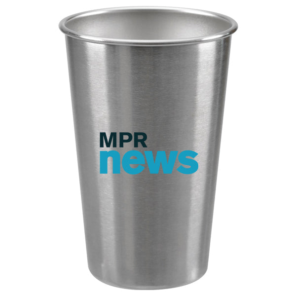 MPR News Stainless Steel Pint Glass