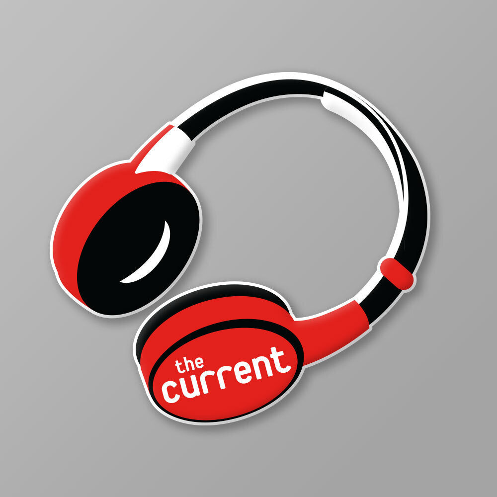 The Current Enamel Headphones Lapel Pin
