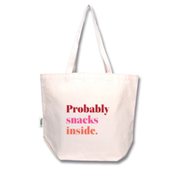 Probably Snacks Inside Tote Bag