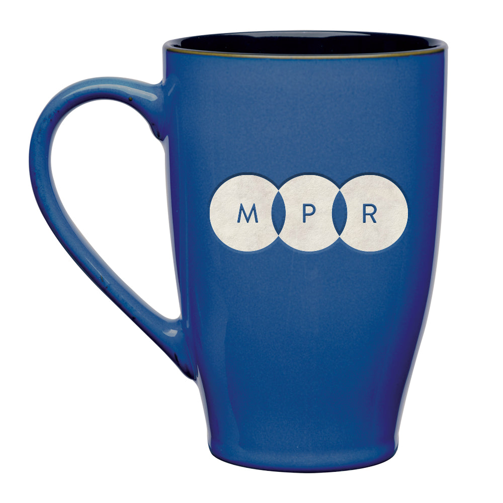 MPR Circles Blue Etched Mug